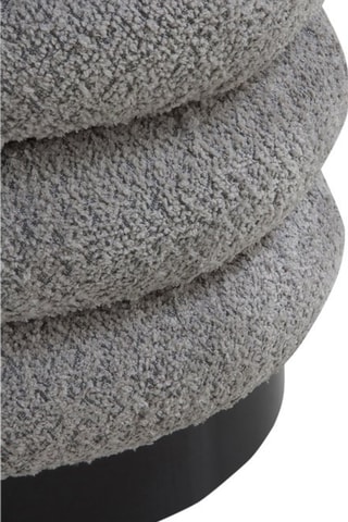 Puf - Gris - Tela efecto pelo de oveja