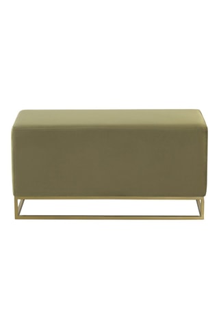 Banqueta acolchada - Verde - Terciopelo