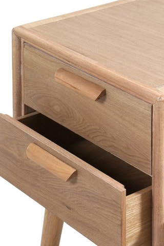 Banco de madera de fresno con cojín - Natural y blanco