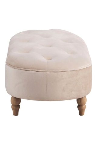 Banqueta acolchada - Beige - Terciopelo