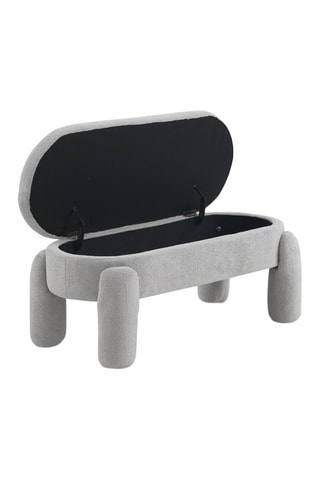 Banco con arcón - Gris claro