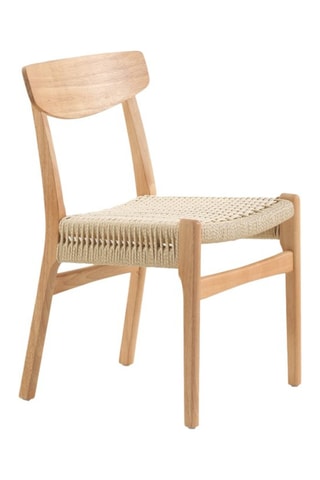 4 sillas de madera de caucho maciza - 46 x 77 x 50 cm