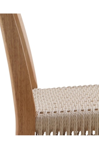 4 sillas de madera de caucho maciza - 46 x 77 x 50 cm