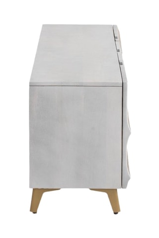 Mueble de TV de 2 puertas de mango - 180 x 38 x 50 cm