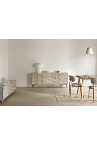 Mueble de TV de 2 puertas de mango - 180 x 38 x 50 cm