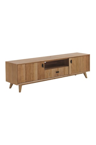 Mueble de TV de 2 puertas de fresno - 180 x 51 x 40 cm
