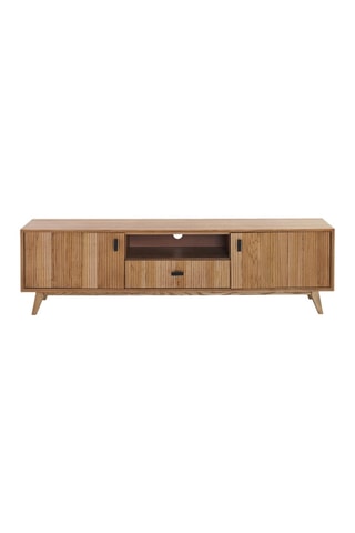 Mueble de TV de 2 puertas de fresno - 180 x 51 x 40 cm