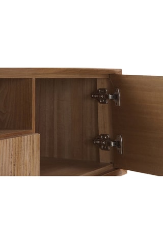 Mueble de TV de 2 puertas de fresno - 180 x 51 x 40 cm