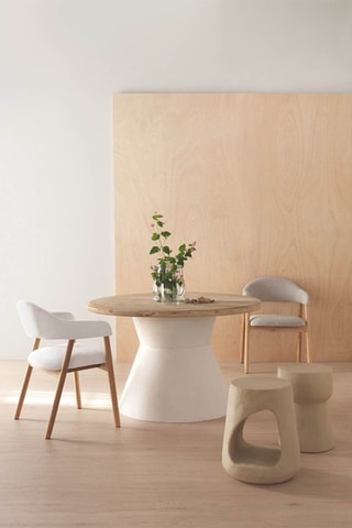 4 sillones - Beige - Tela de felpa