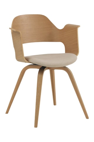 4 sillones - Imitación madera y beige