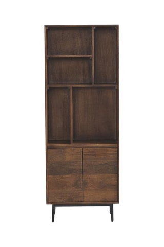 Estantería de madera - Natural y negro