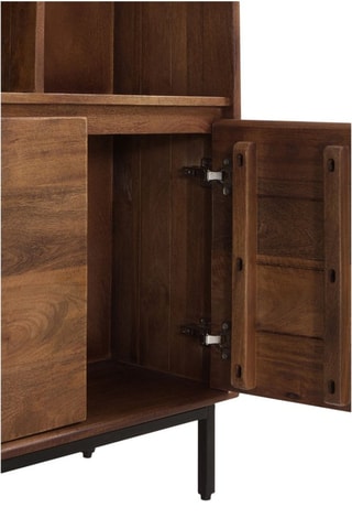 Estantería de madera - Natural y negro