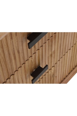 Cómoda de 3 cajones de fresno - 87 x 79 x 40 cm