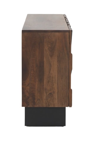 Aparador de 3 puertas de madera de mango - 160 x 38 x 75 cm