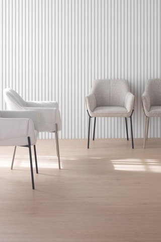 4 sillones - Beige - Tela de felpa