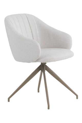 4 sillones giratorios - Crudo - Tela de felpa