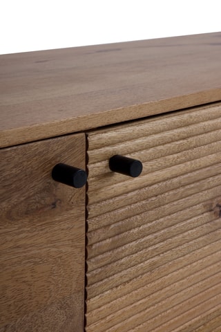 Aparador de 4 puertas de madera de mango - 170 x 80 x 40 cm