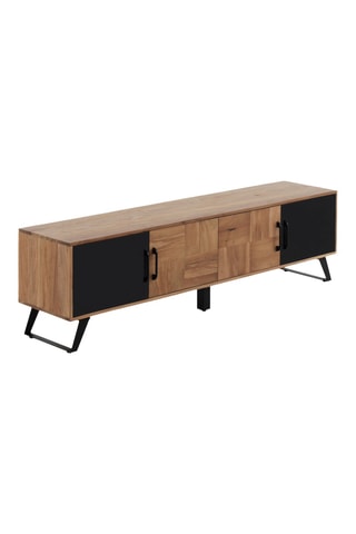 Mueble de TV de 4 puertas de madera de acacia maciza - 178 x 52 x 40 cm