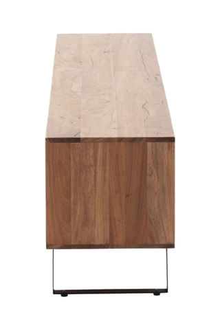 Mueble de TV de 4 puertas de madera de acacia maciza - 178 x 52 x 40 cm