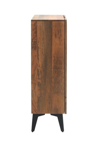 Aparador de 2 puertas de madera de mango - 100 x 120 x 38 cm