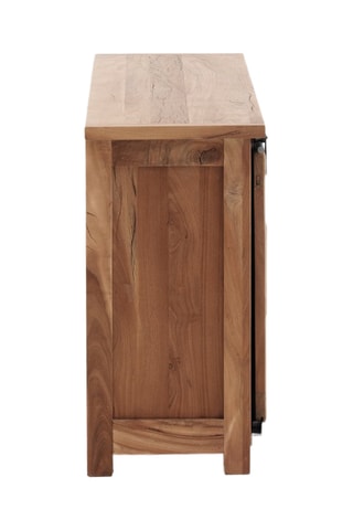 Cómoda de 2 cajones de madera de acacia - 115 x 81 x 40 cm