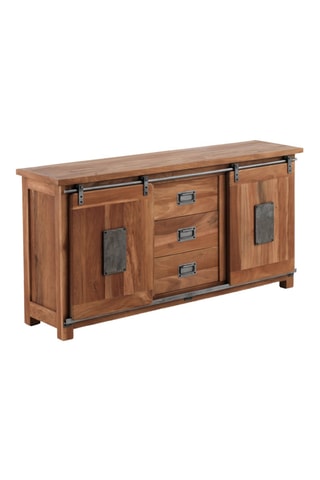 Aparador de 2 puertas de madera de acacia - 160 x 81 x 40 cm