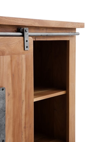 Aparador de 2 puertas de madera de acacia - 160 x 81 x 40 cm