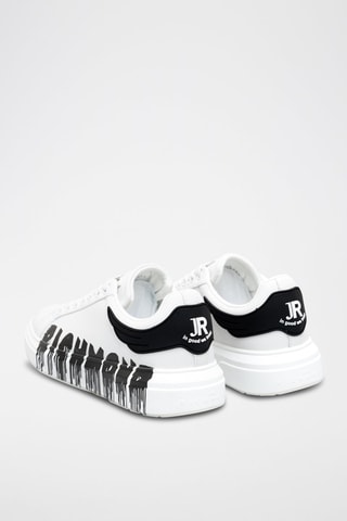 Zapatillas de piel - Blanco y negro