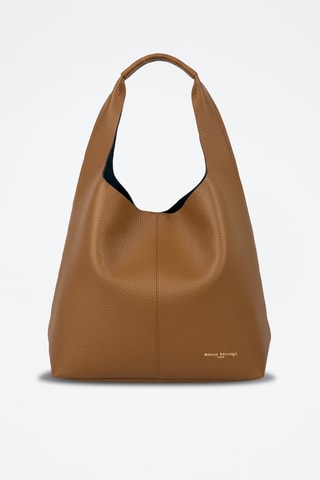 Sac porté épaule en cuir Vif - Camel