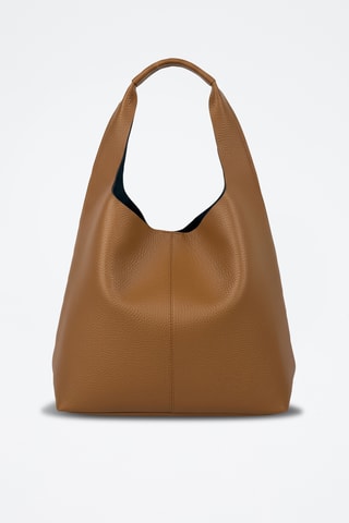Sac porté épaule en cuir Vif - Camel