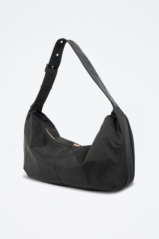 Sac bandoulière en cuir Saya - Noir