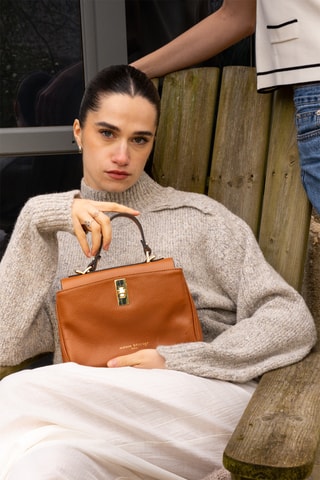 Sac à main en cuir Talia - Camel