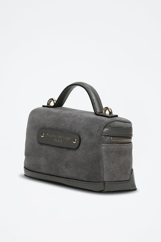 Sac bandoulière en nubuck Simos Suede - Gris foncé
