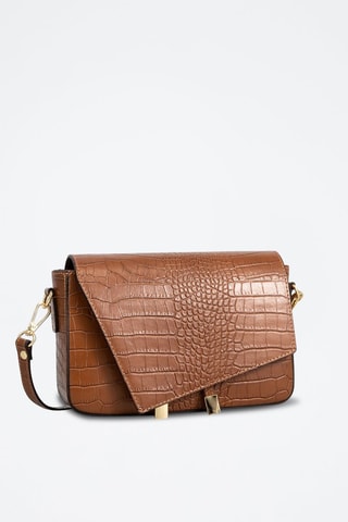 Sac bandoulière en cuir Aela Box - Camel