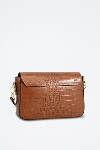 Sac bandoulière en cuir Aela Box - Camel