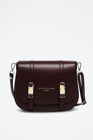 Sac bandoulière en cuir Tex - Bordeaux