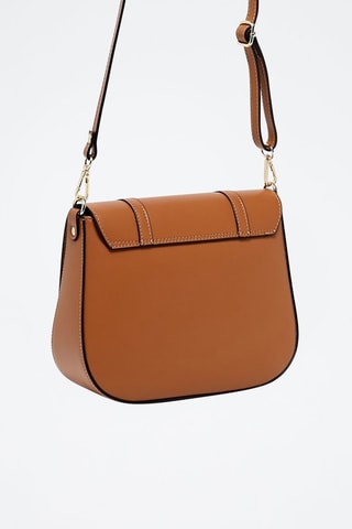 Sac bandoulière en cuir Tex - Camel