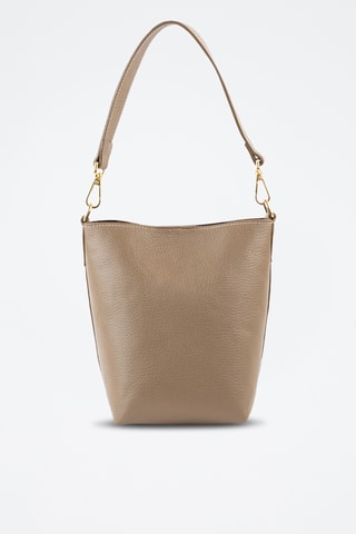 Sac seau en cuir - Taupe