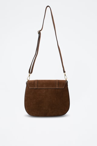 Sac bandoulière en nubuck  - Marron