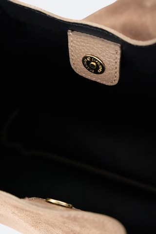 Sac porté épaule en nubuck - Taupe