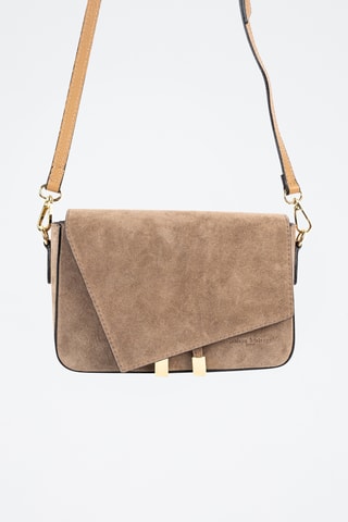 Sac bandoulière en nubuck  - Taupe