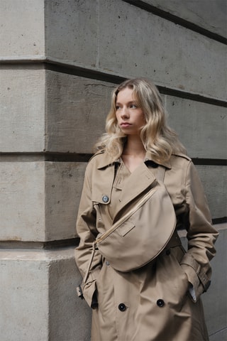 Sac banane en cuir Rachel Ny - Taupe