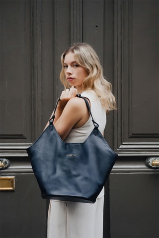 Sac porté épaule en cuir Cedro - Noir