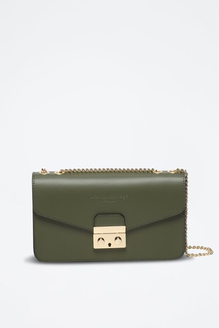 Sac bandoulière en cuir Lova - Vert et doré