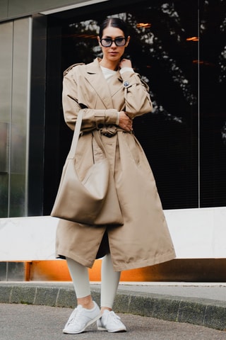 Sac porté épaule en cuir Ori - Taupe