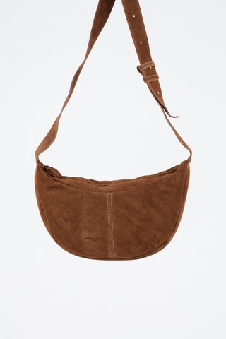 Sac bandoulière en nubuck  - Marron