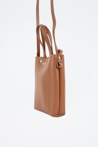 Sac bandoulière en cuir  - Camel