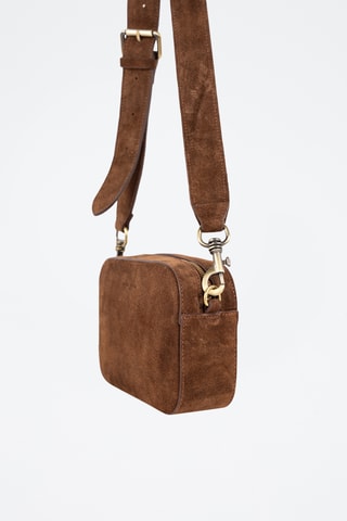 Sac bandoulière en nubuck - Marron