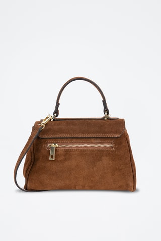 Sac à main en nubuck  - Marron
