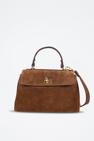 Sac à main en nubuck  - Marron